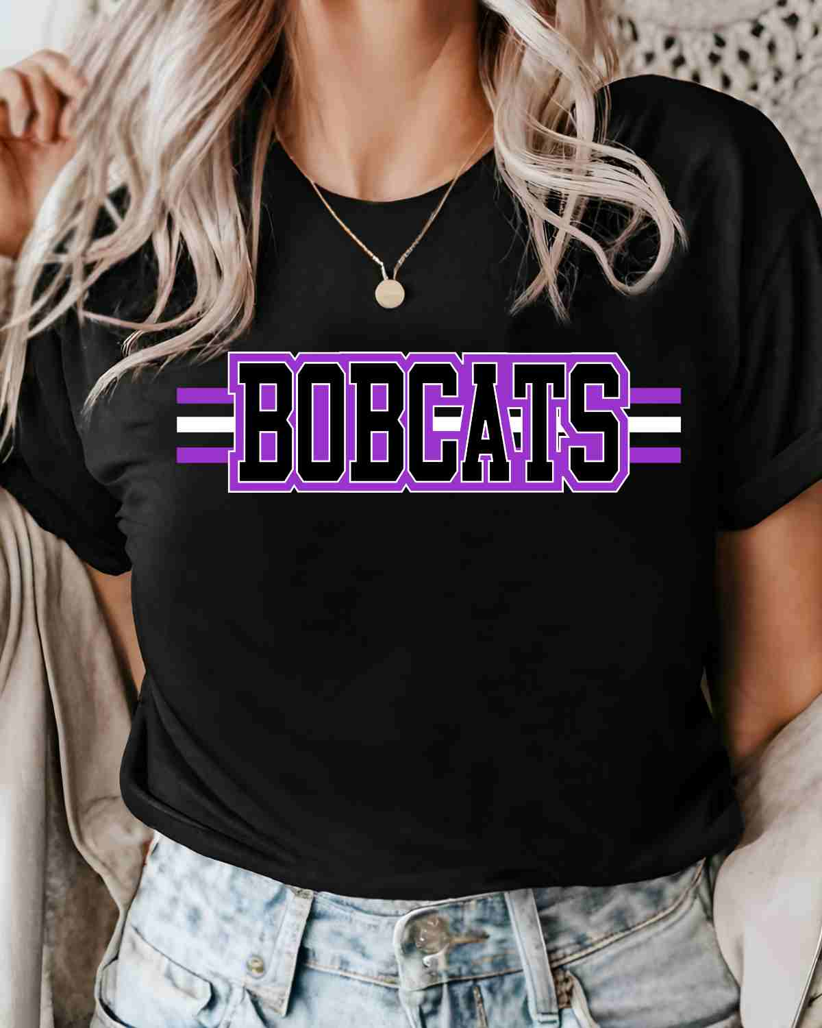 Bobcats Word with Lines DTF Transfer