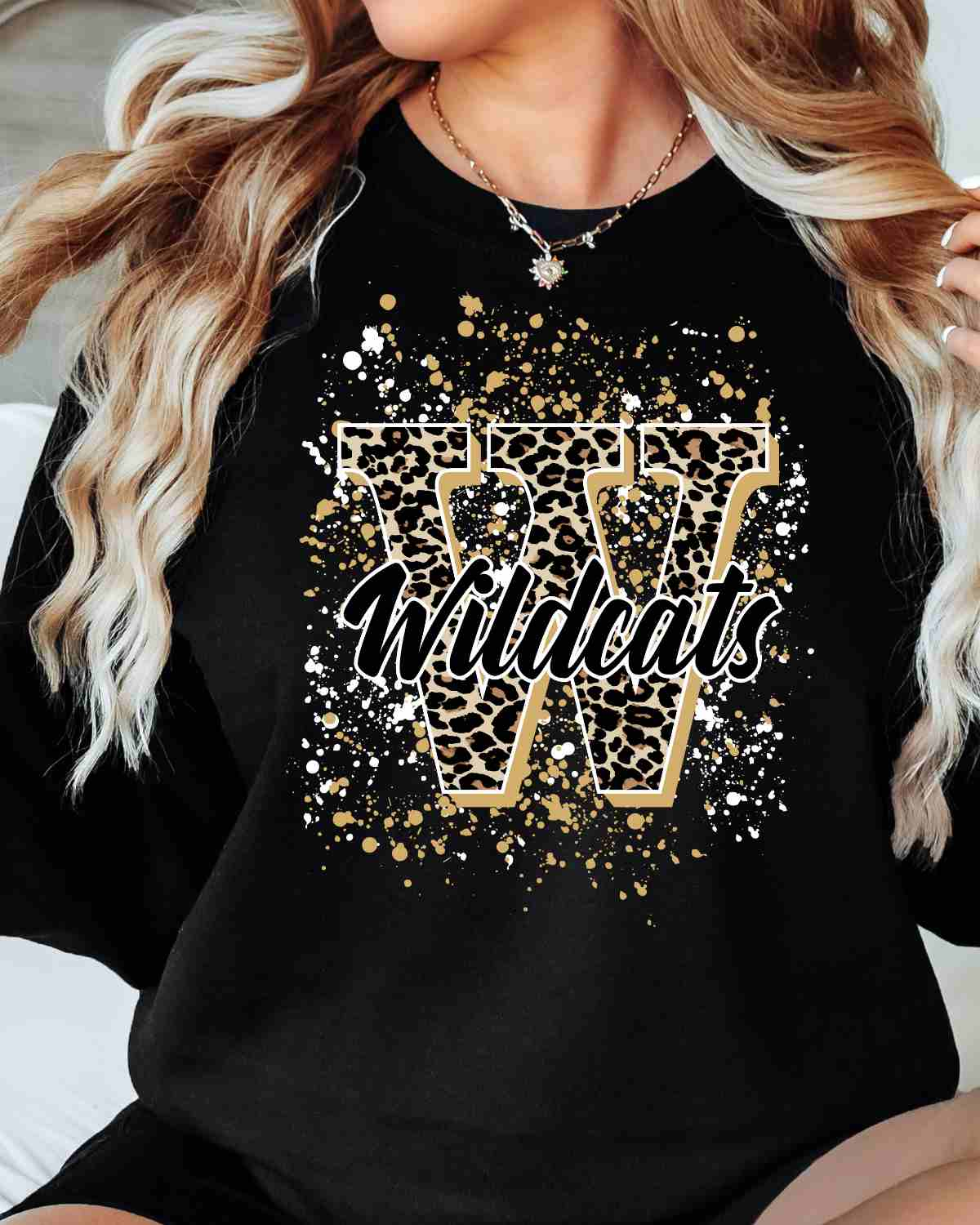 Wildcats Letter Splatter DTF Transfer