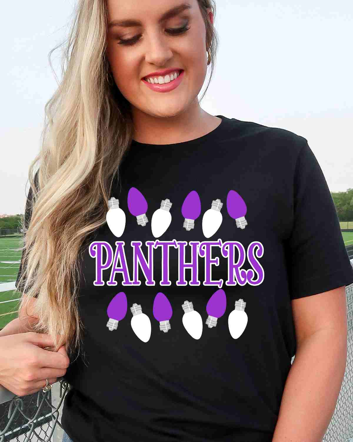 Panthers Christmas Lights DTF Transfer