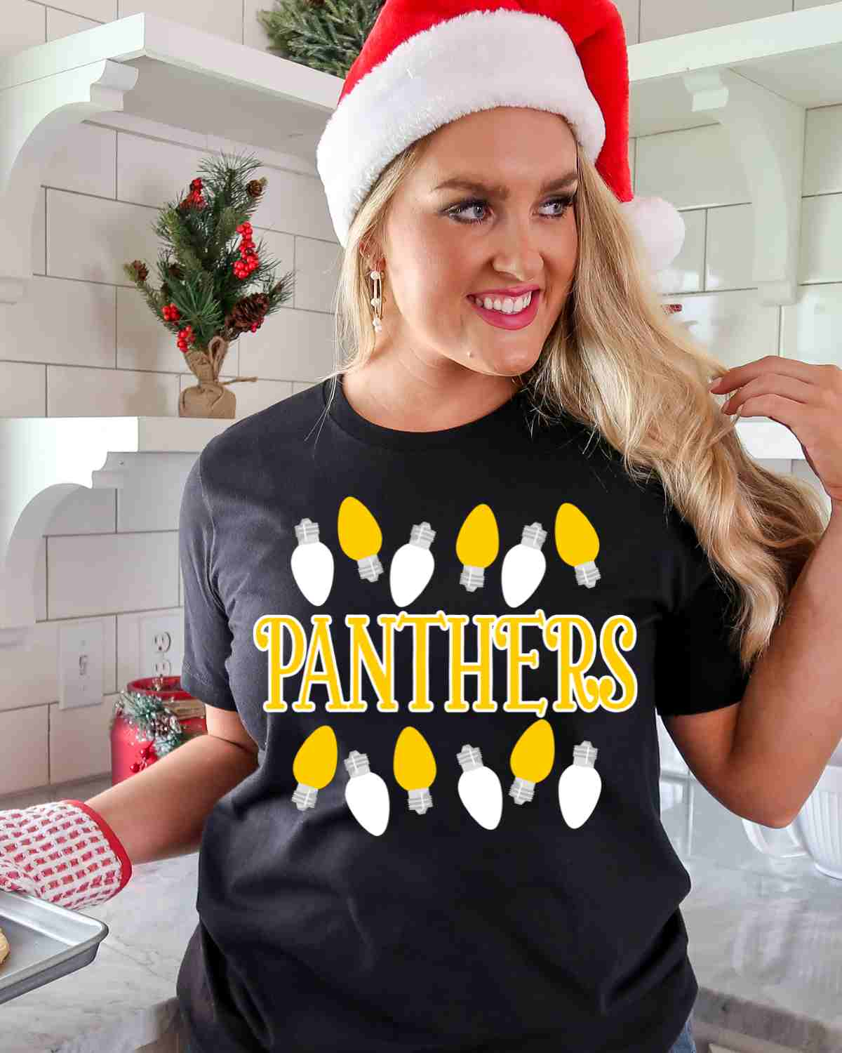 Panthers Christmas Lights DTF Transfer