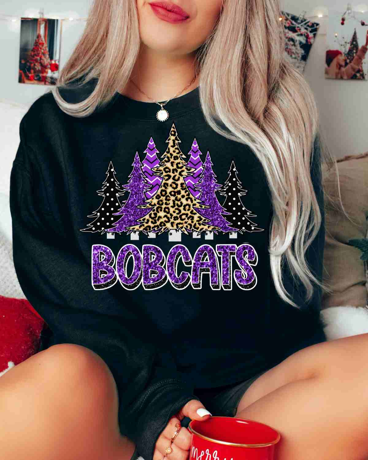 Bobcats Christmas Trees DTF Transfer