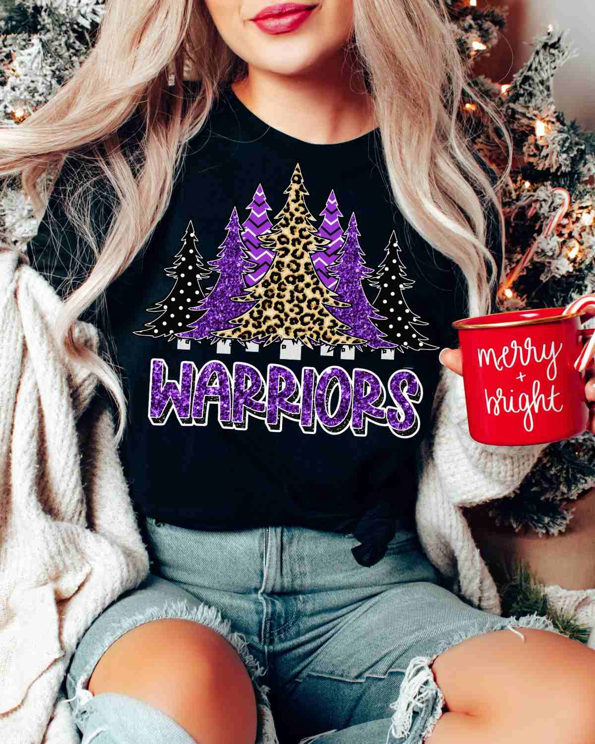 Warriors Christmas Trees DTF Transfer