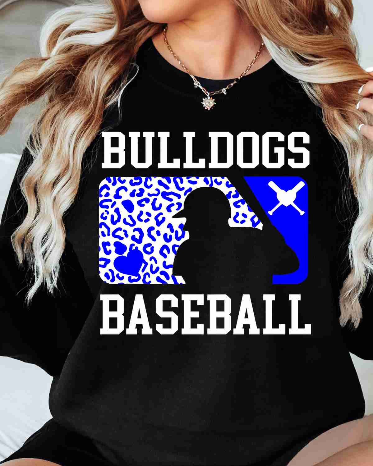 Bulldogs Baseball Leopard Man DTF Transfer