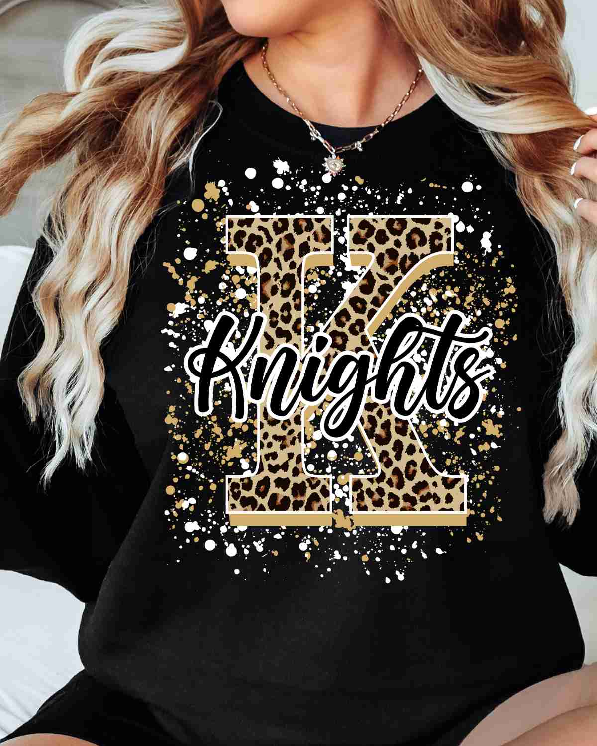 Knights Letter Splatter DTF Transfer