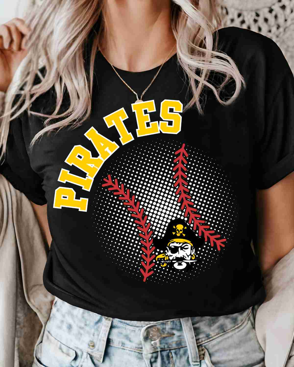 Pirates Baseball Halftone DTF Transfer