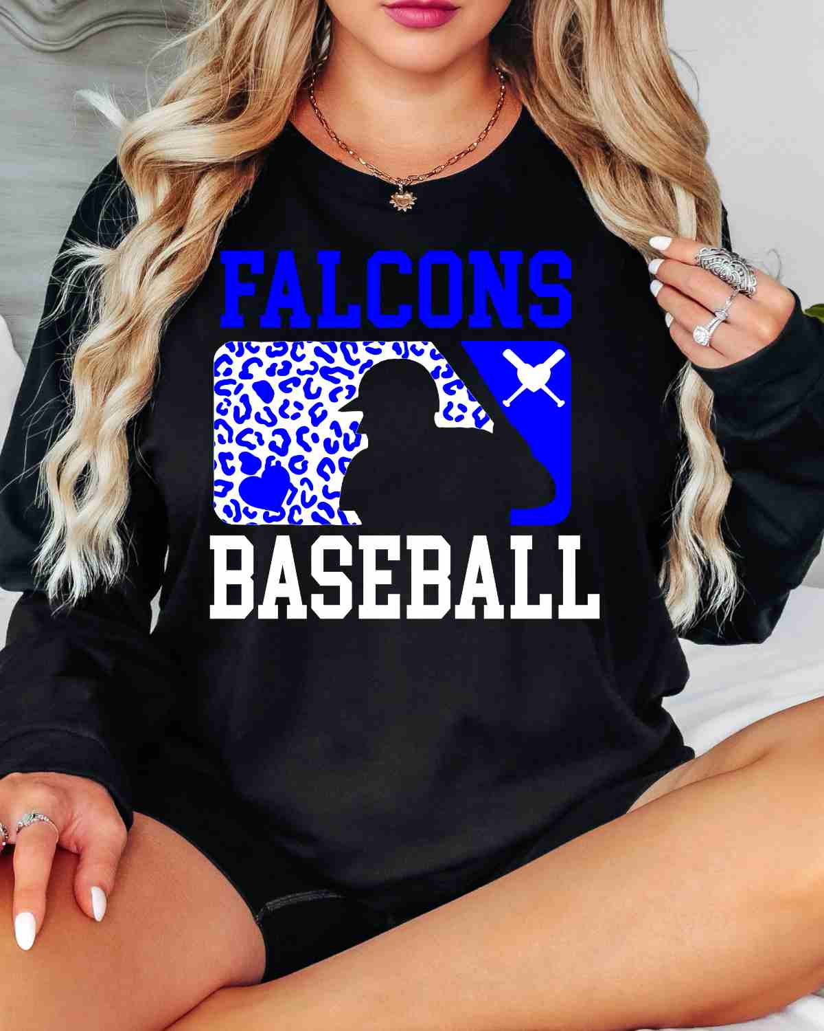 Falcons Leopard Baseball Man DTF Transfer