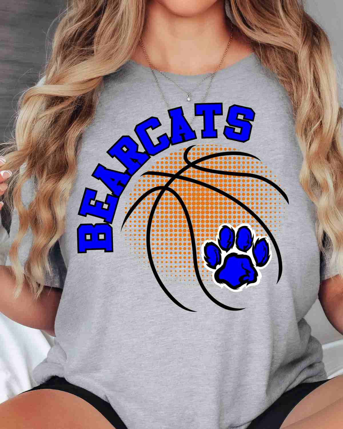 Bearcats Basketball Halftone Ball DTF Transfer