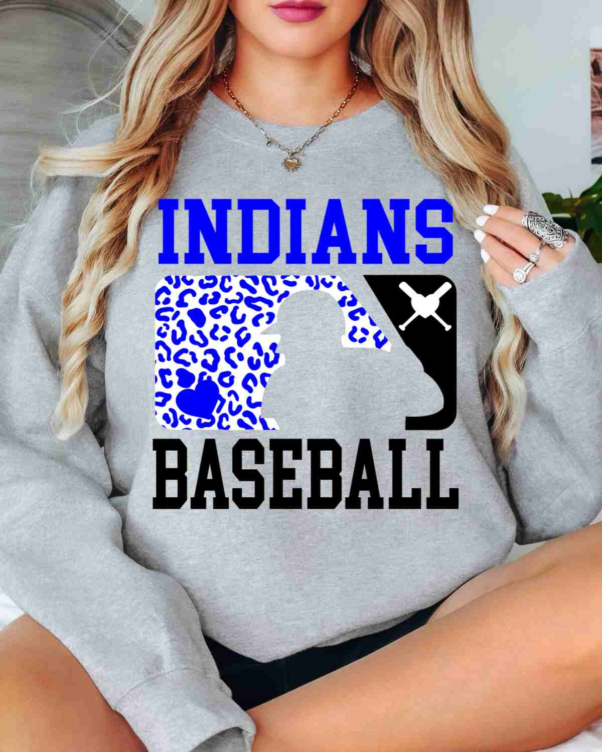 Indians Baseball Leopard Man DTF Transfer