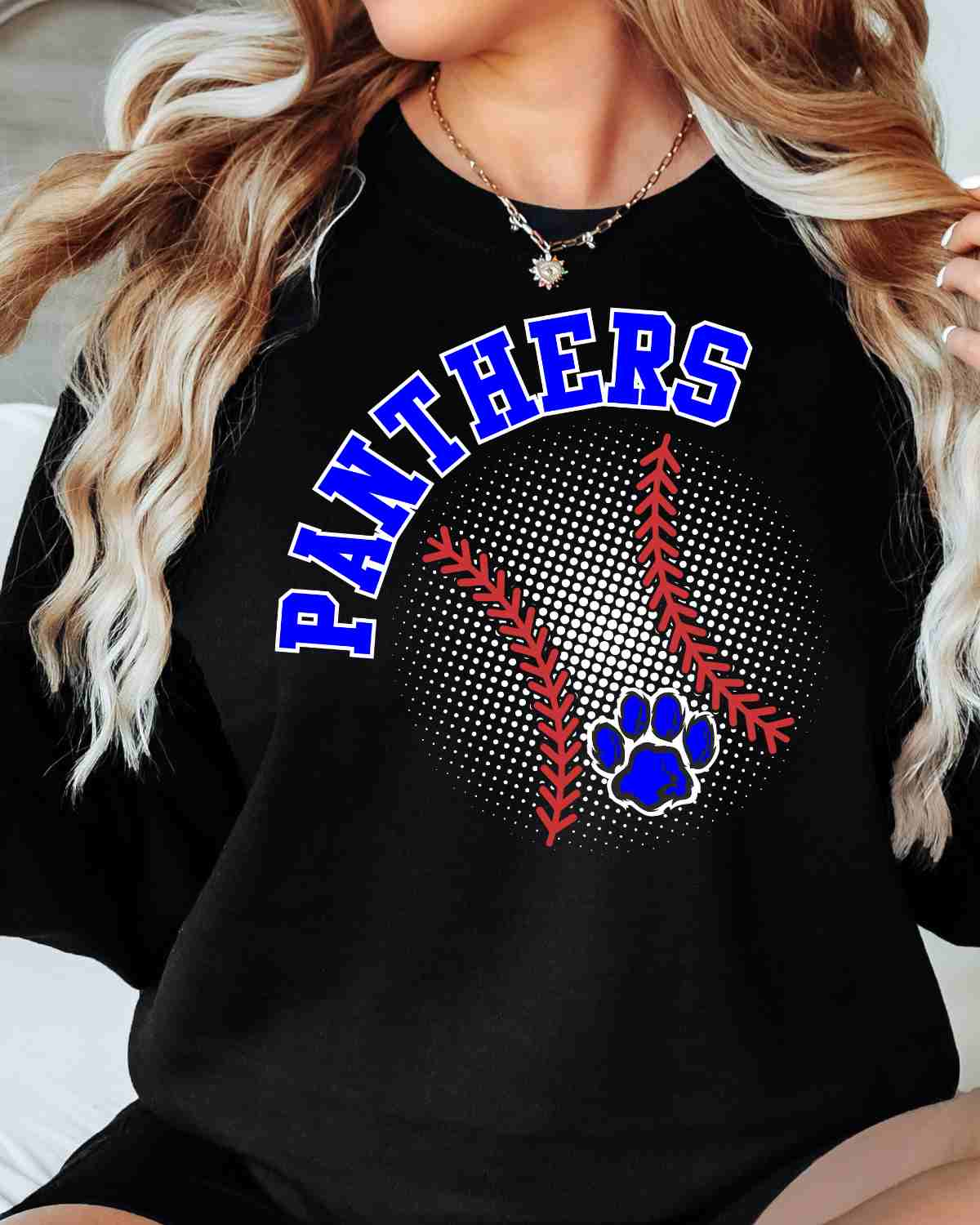 Panthers Baseball Halftone DTF Transfer