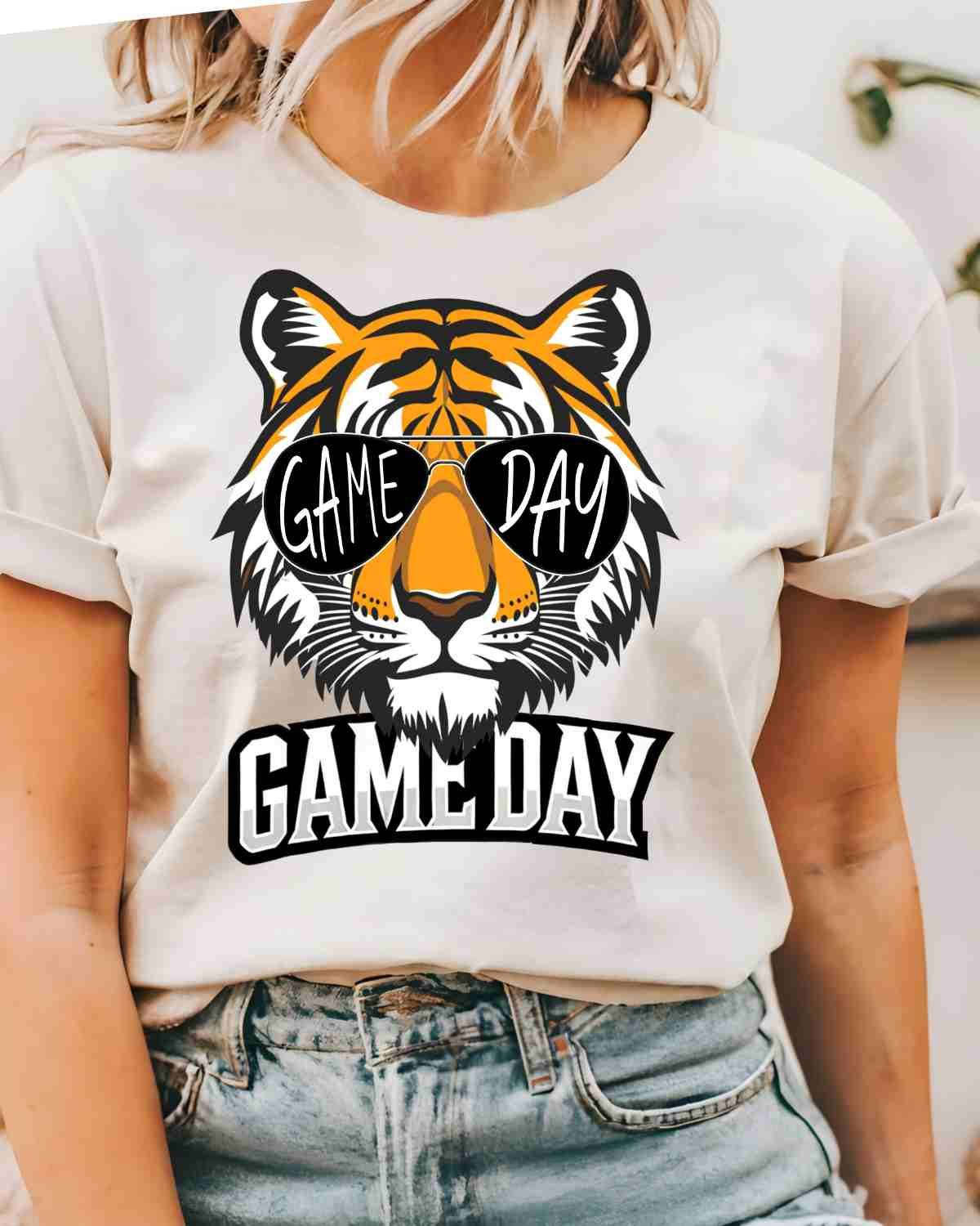 Game Day Tigers Sunglasses DTF Transfer