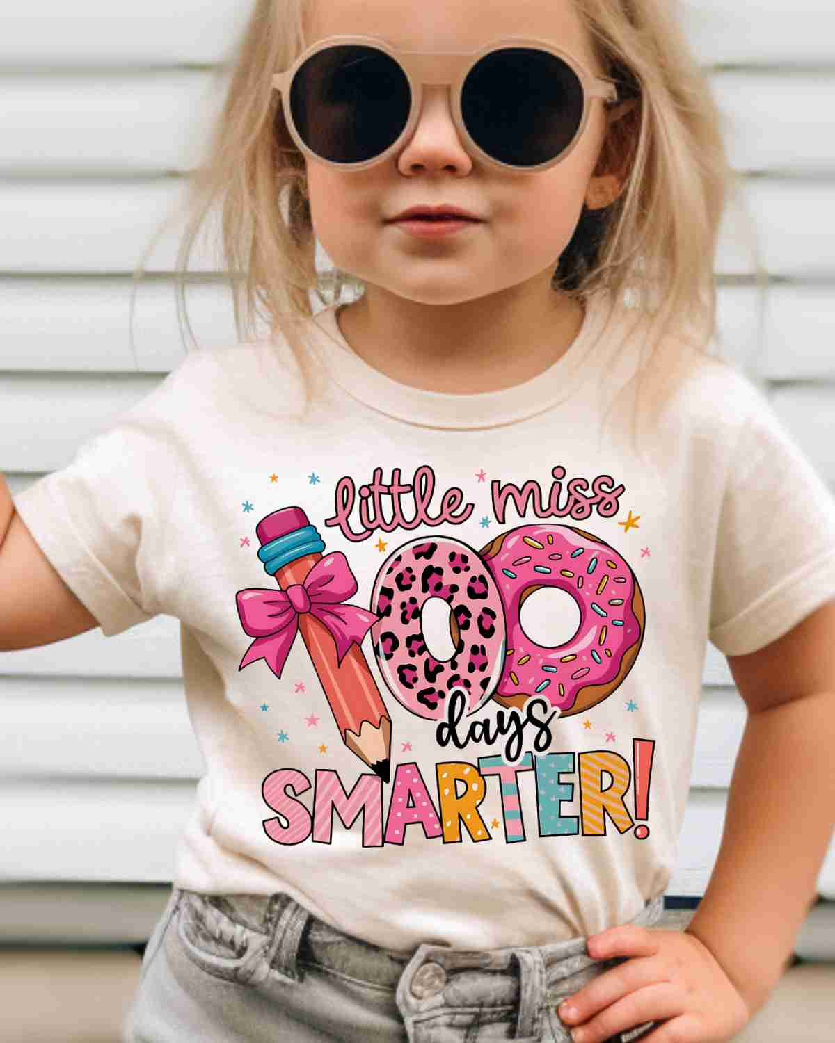 Little Miss 100 Days Smarter DTF Transfer