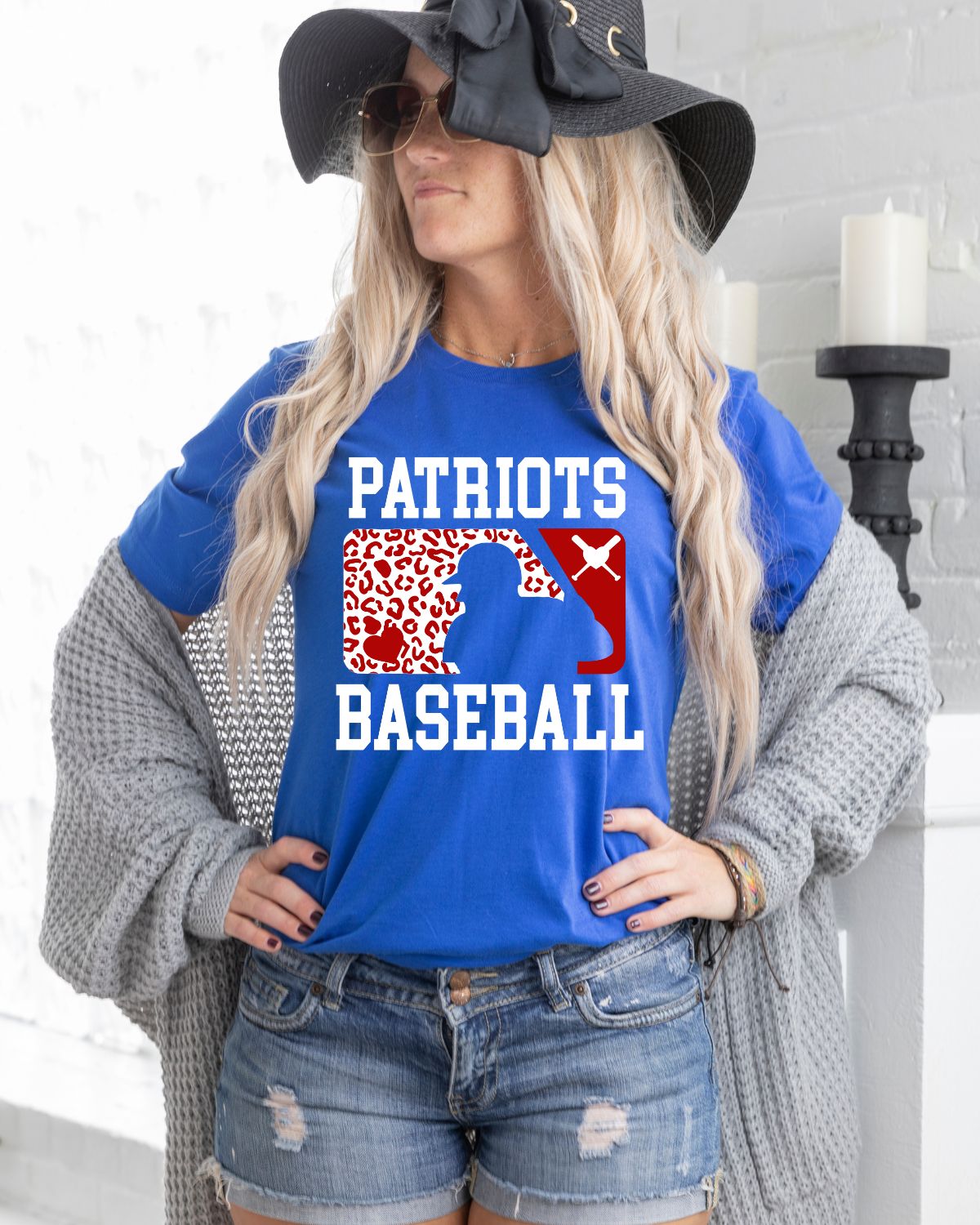 Patriots Leopard Baseball Man Transfer