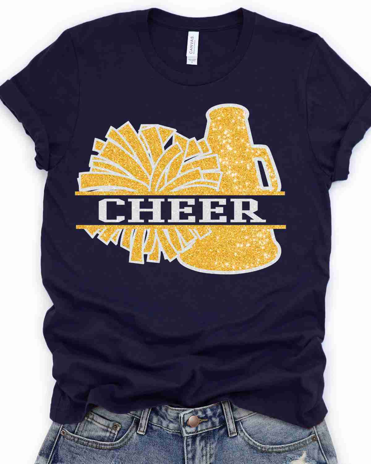 Cheer Megaphone Split DTF Transfer