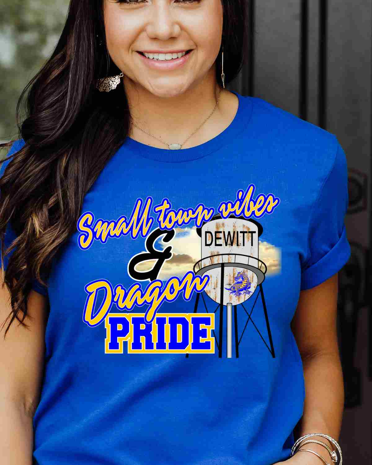 Small Town Vibes & Dewitt Dragon Pride DTF Transfer