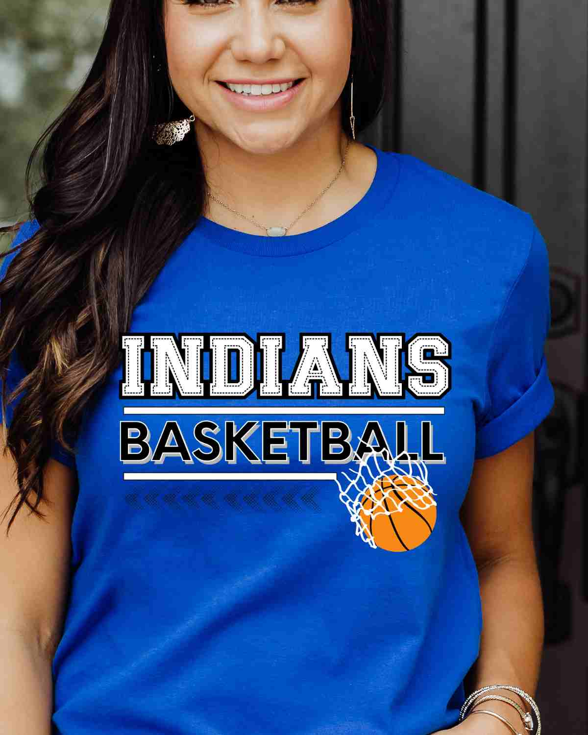 Indians Basketball Arrows Hoop DTF Transfer