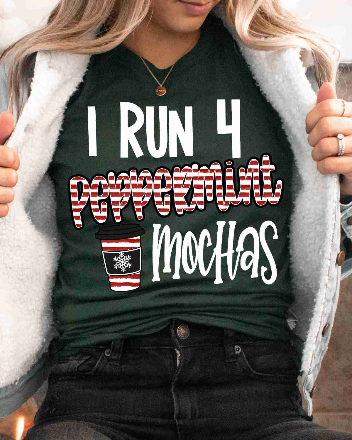 I Run 4 Peppermint Mochas Transfer