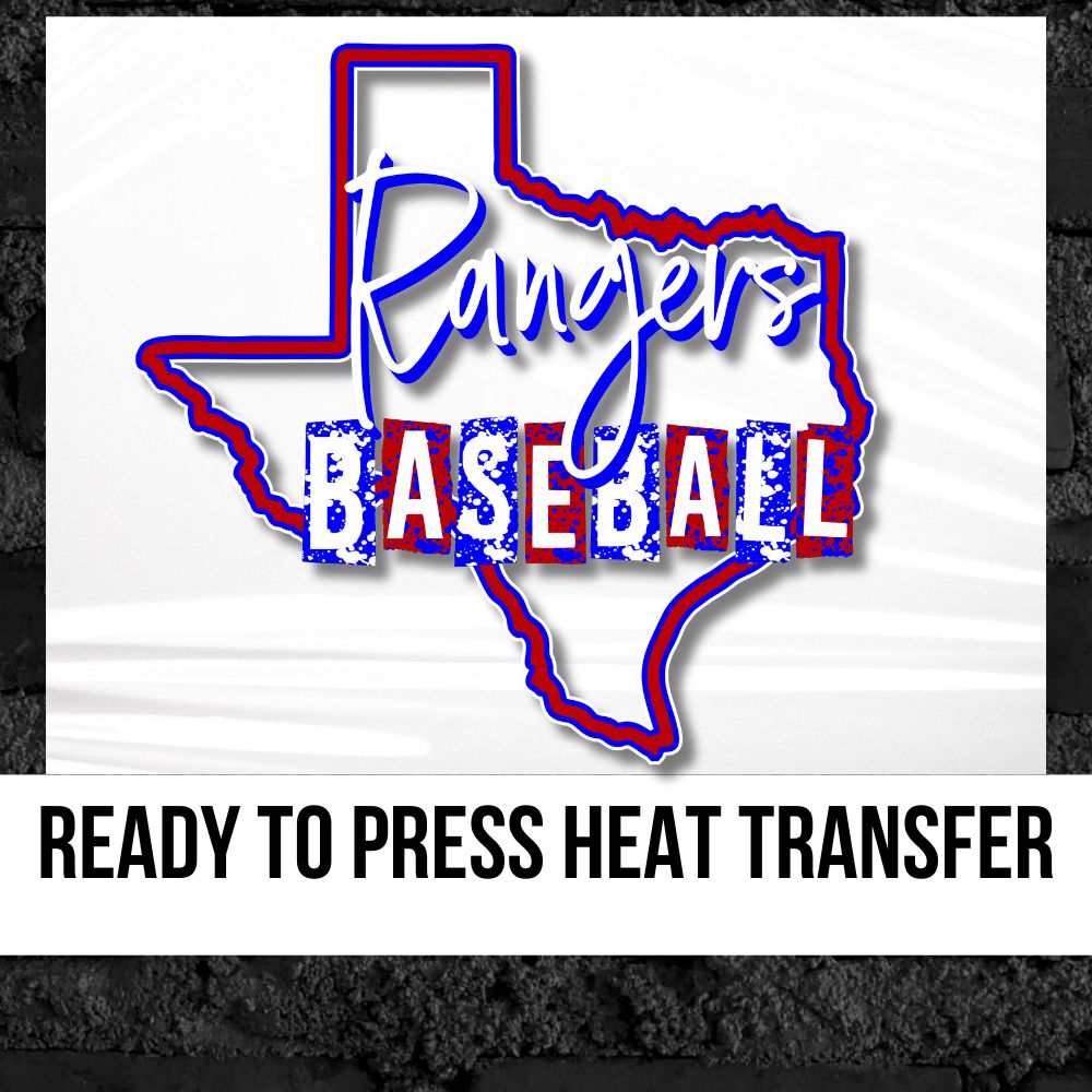 Texas Rangers Baseball DTF Transfer