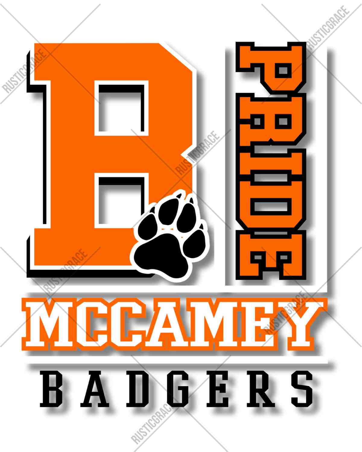 Mccamey Badgers Pride Block DTF Transfer