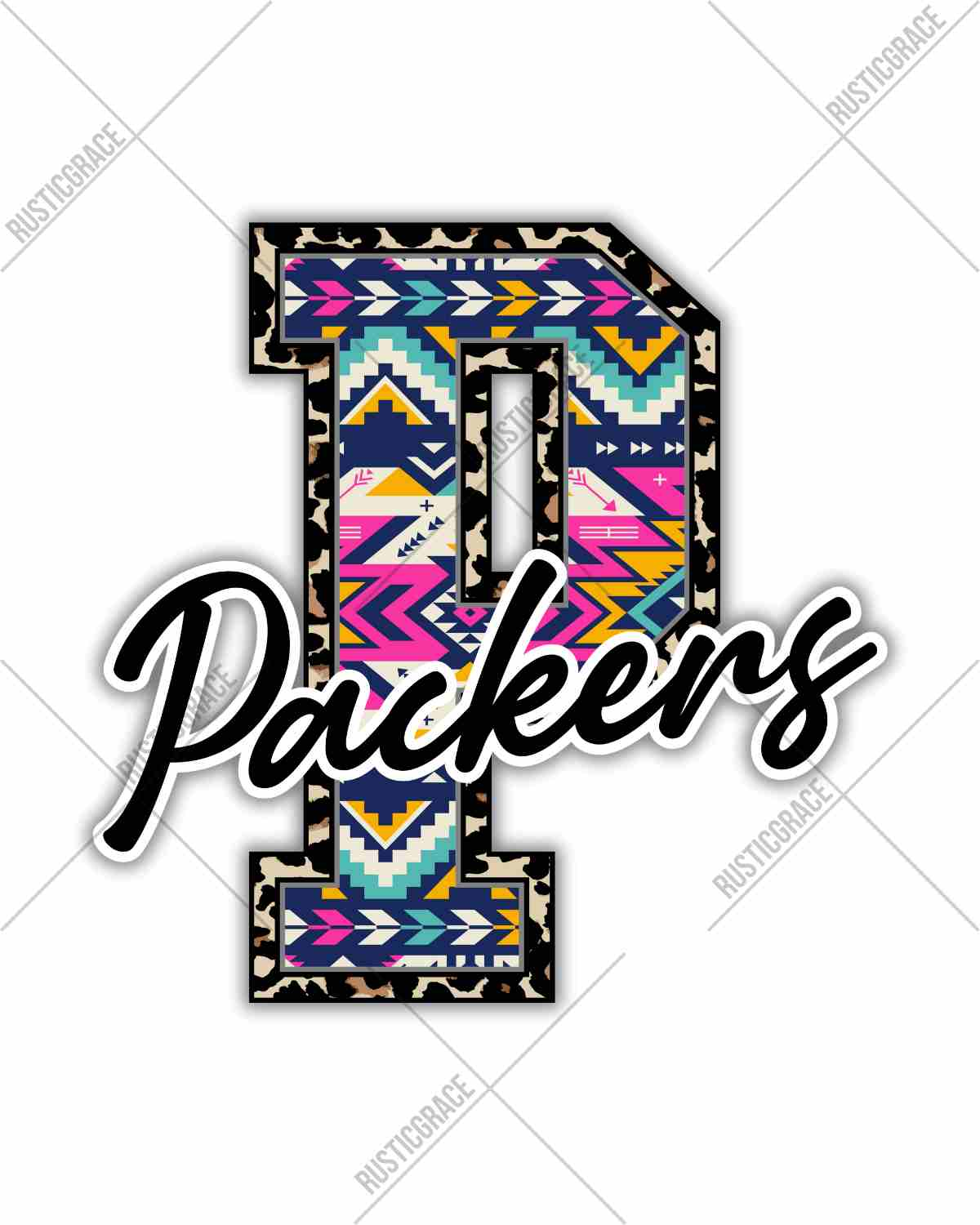 Packers Aztec Letter DTF Transfer