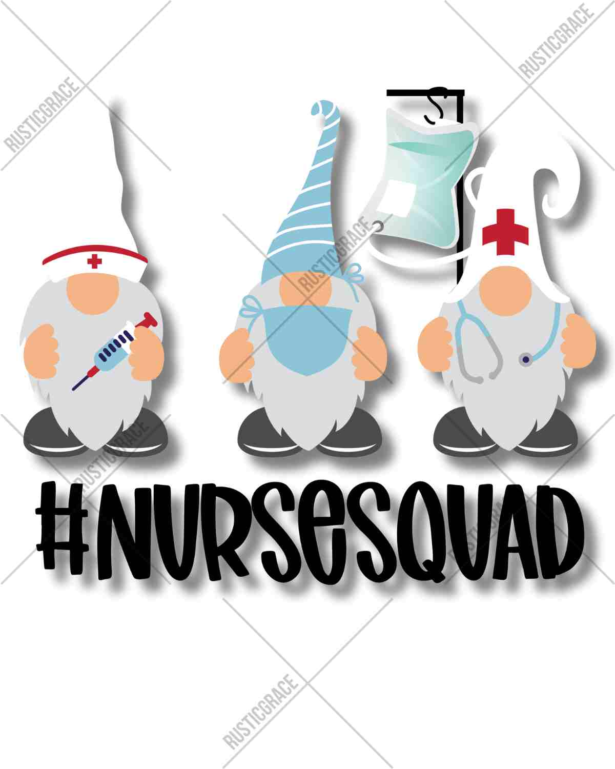 #NurseSquad Gnomes DTF Transfer