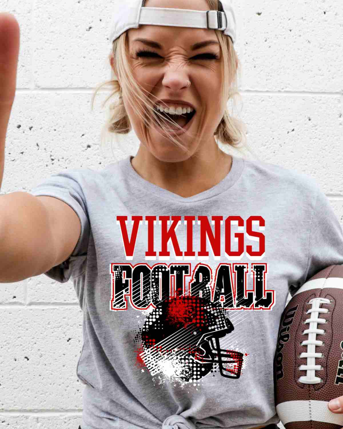 Vikings Football Grunge Helmet DTF Transfer