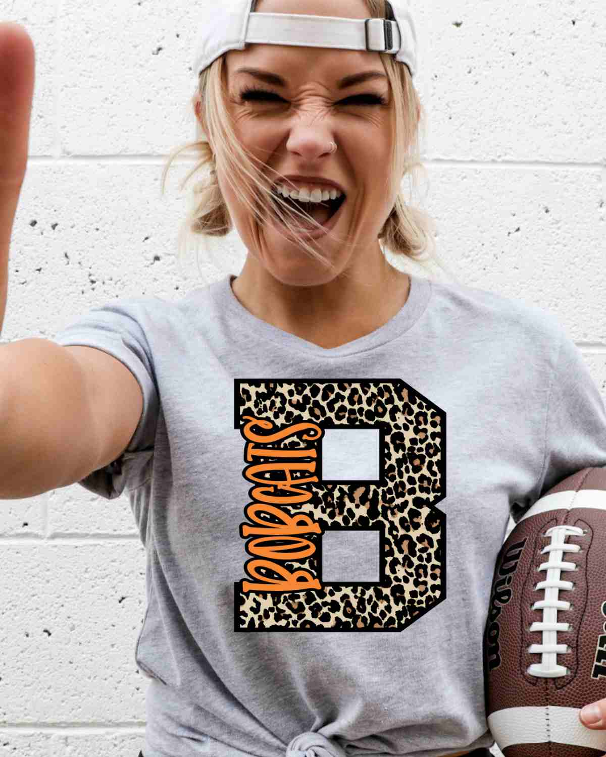 Bobcats Leopard Letter DTF Transfer