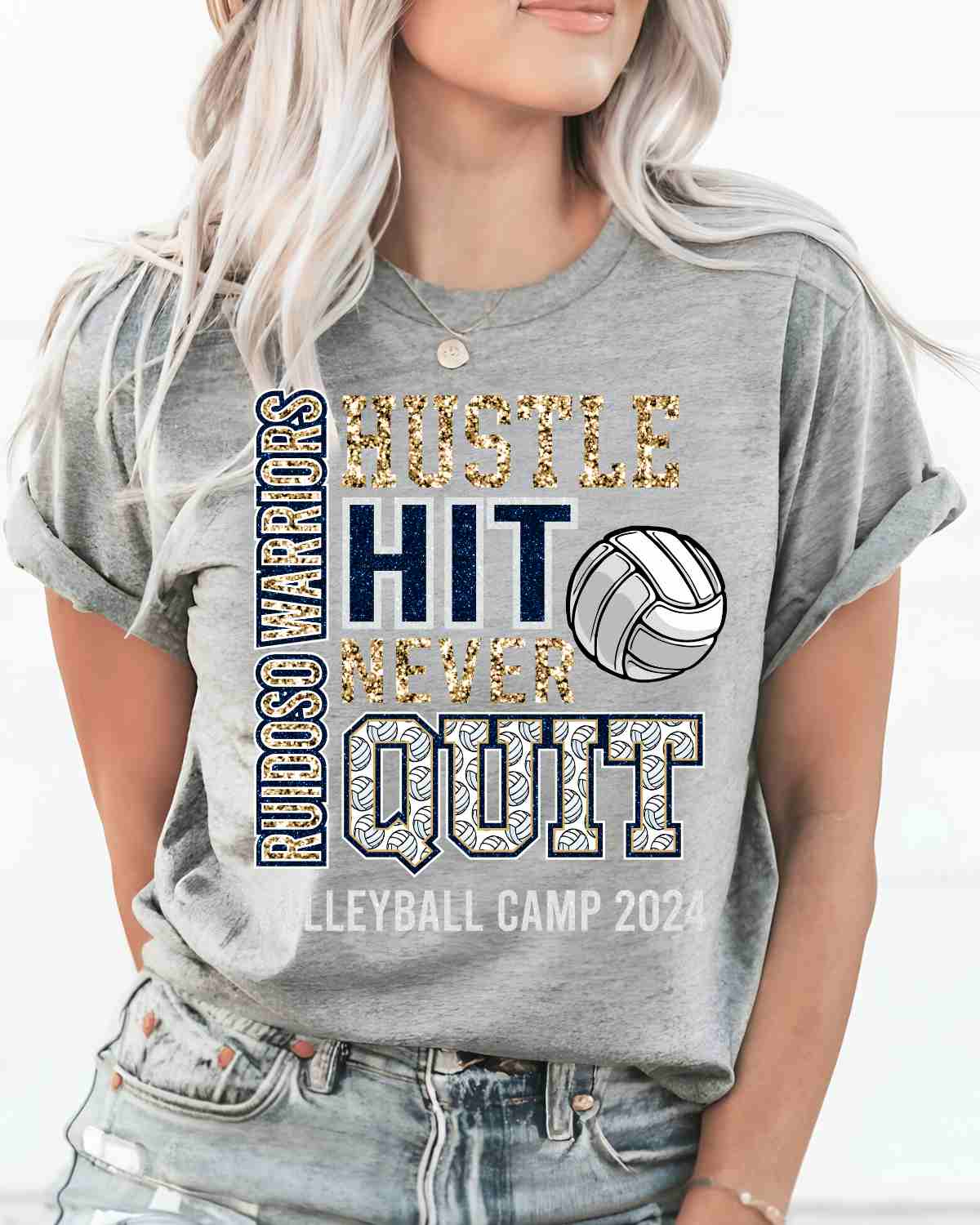 Ruidoso Warriors Hustle Hit Volleyball DTF Transfer