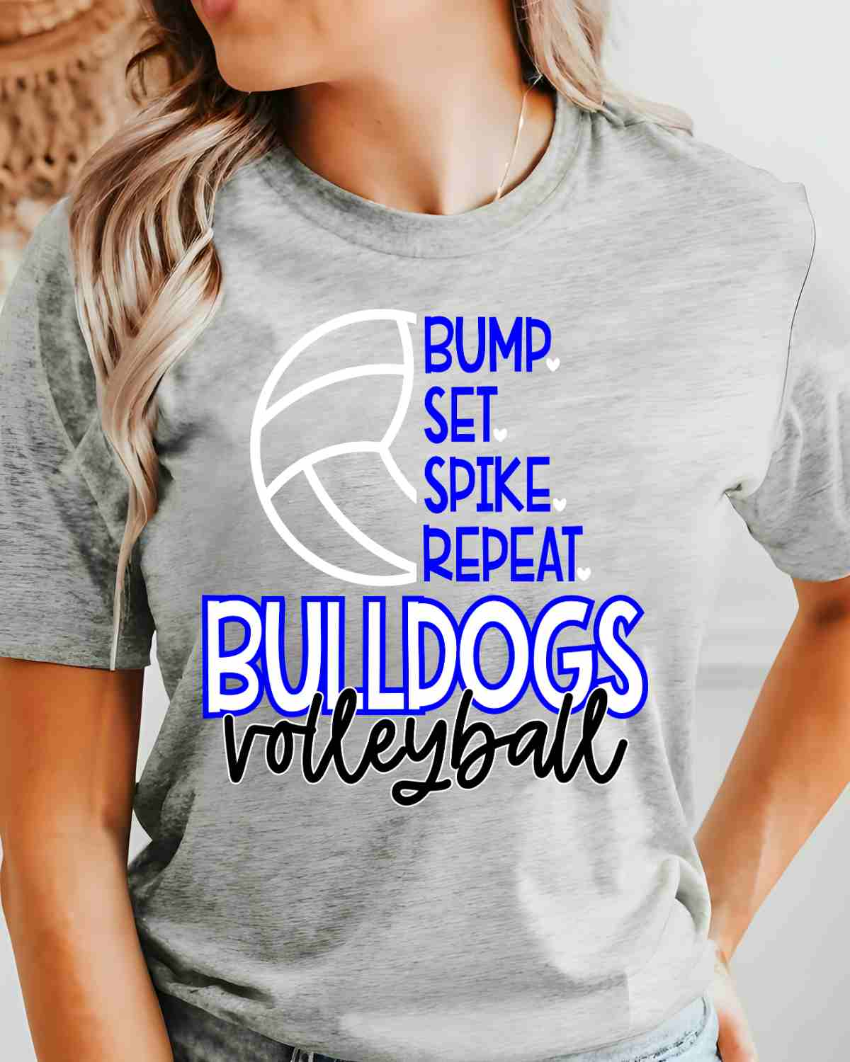 Bump Set Spike Repeat Bulldogs DTF Transfer