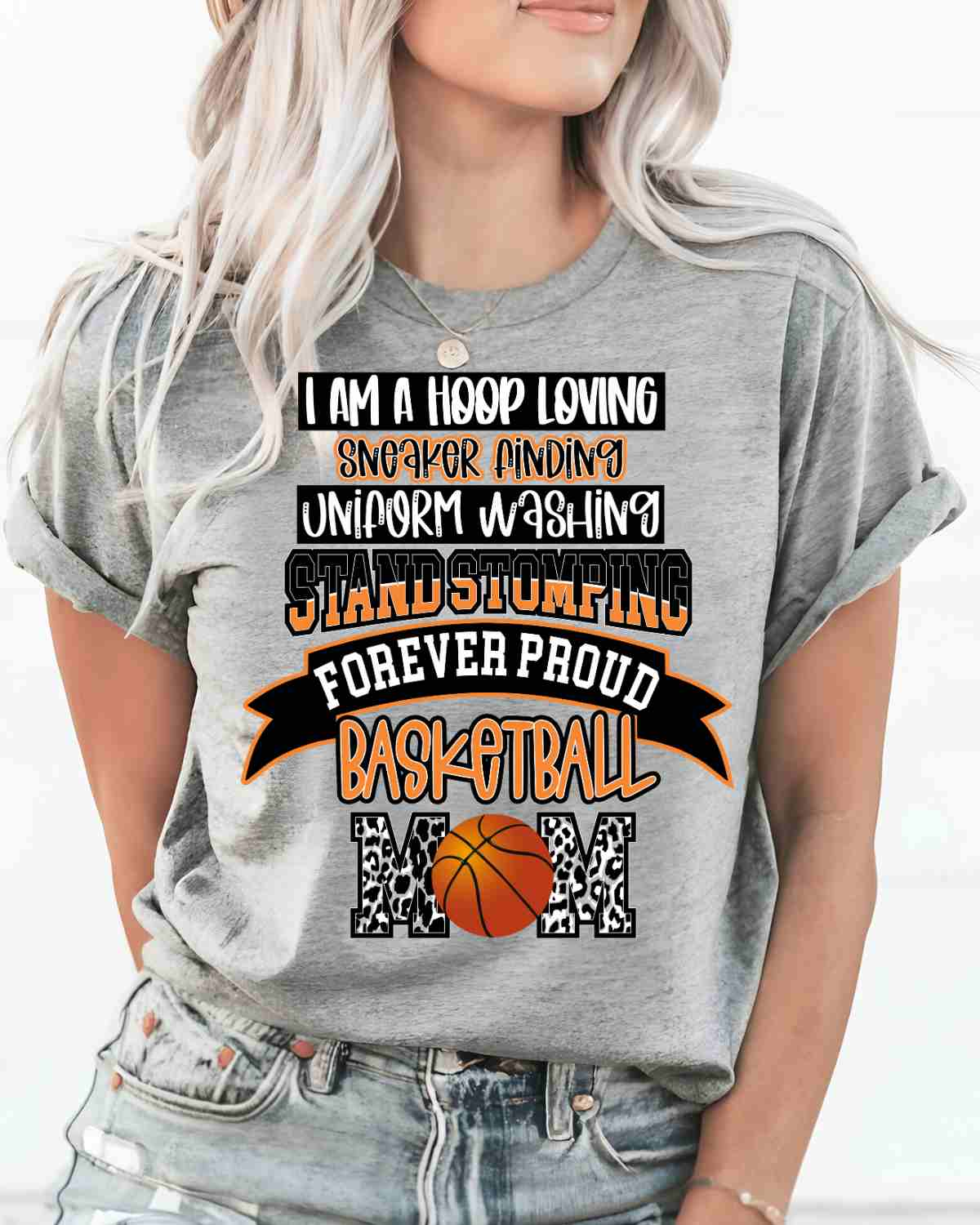 Hoop Loving Basketball Mom DTF Transfer