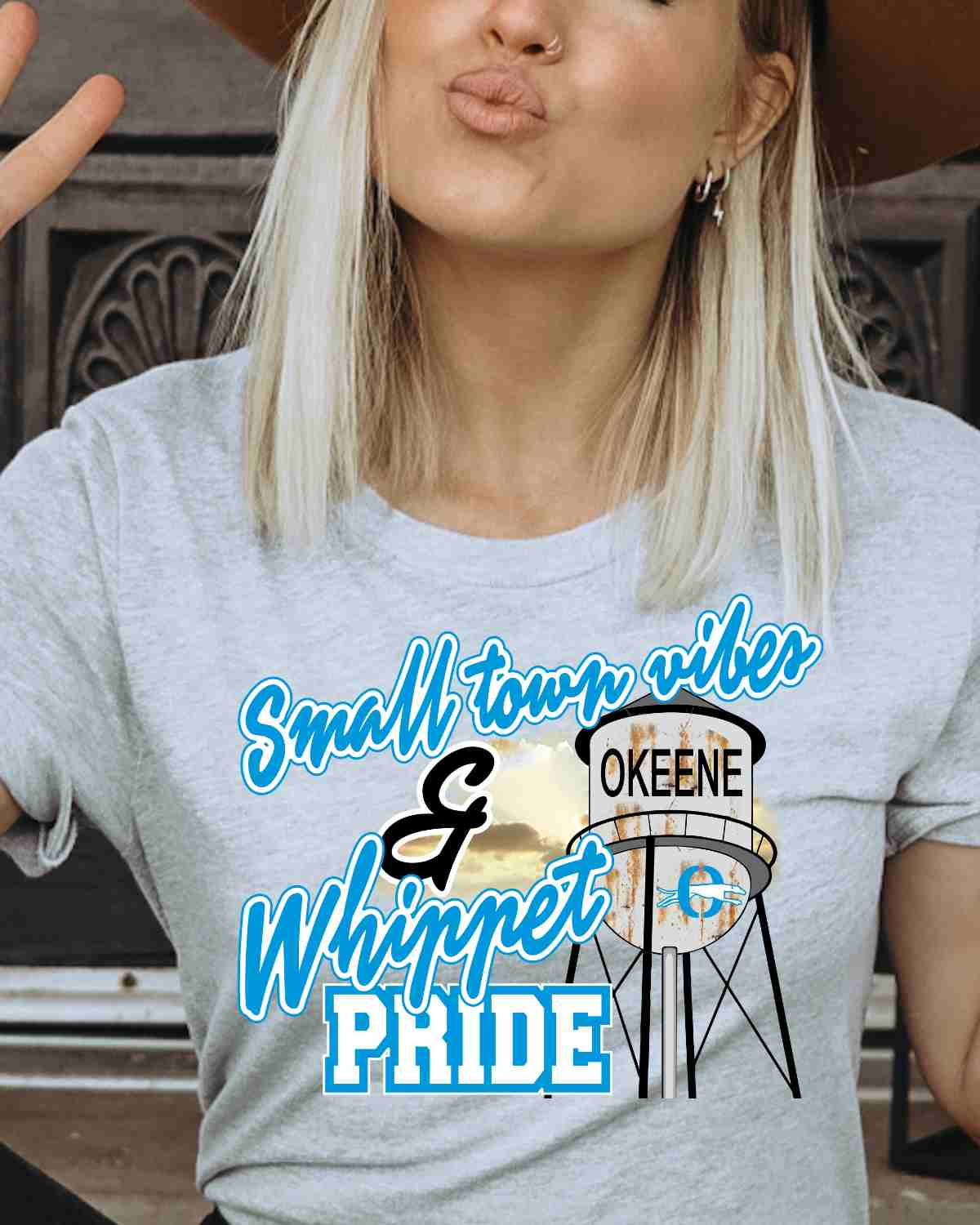 Small Town Vibes & Okeene Whippet Pride DTF Transfer