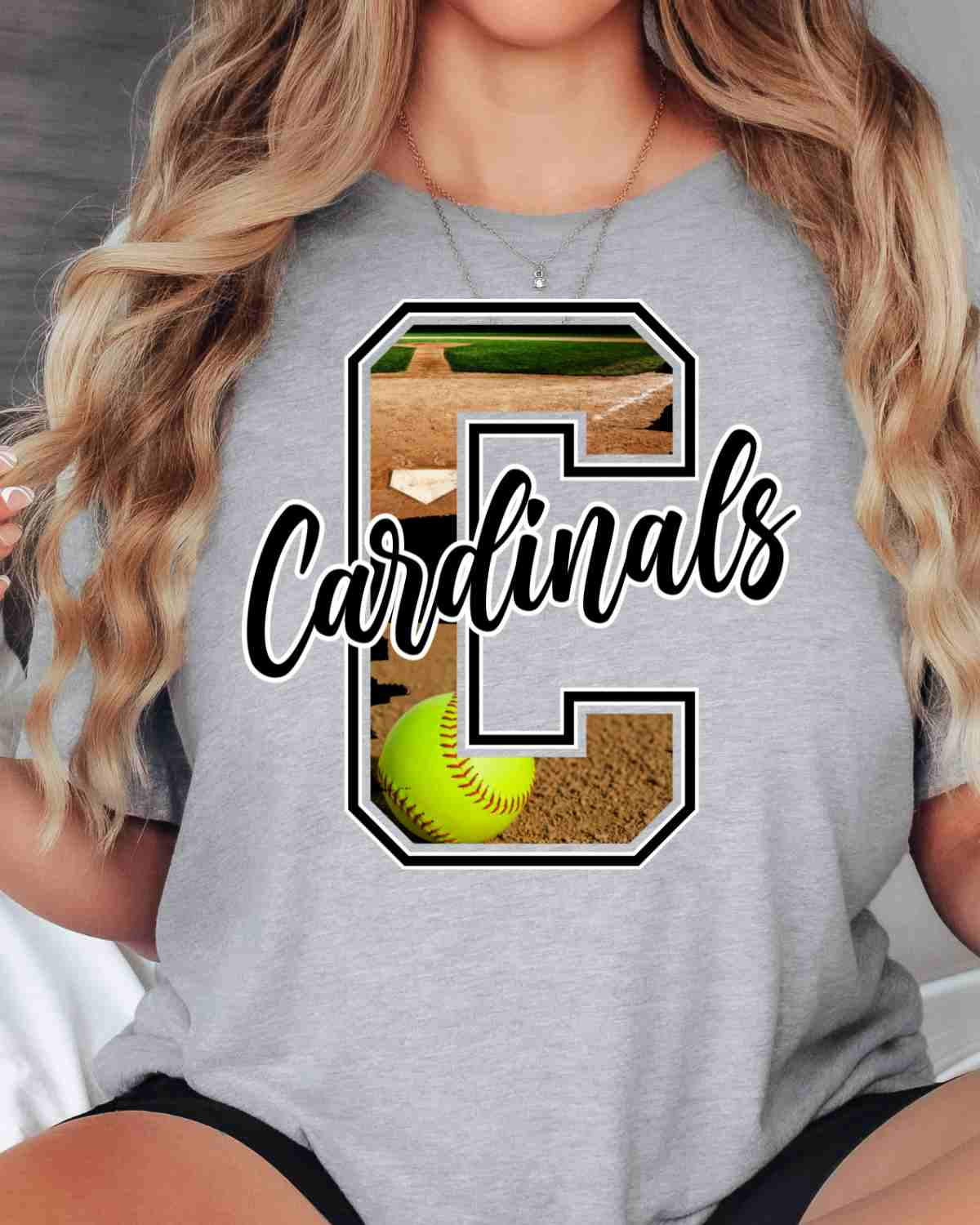 Cardinals Softball Photo Letter DTF Transfer