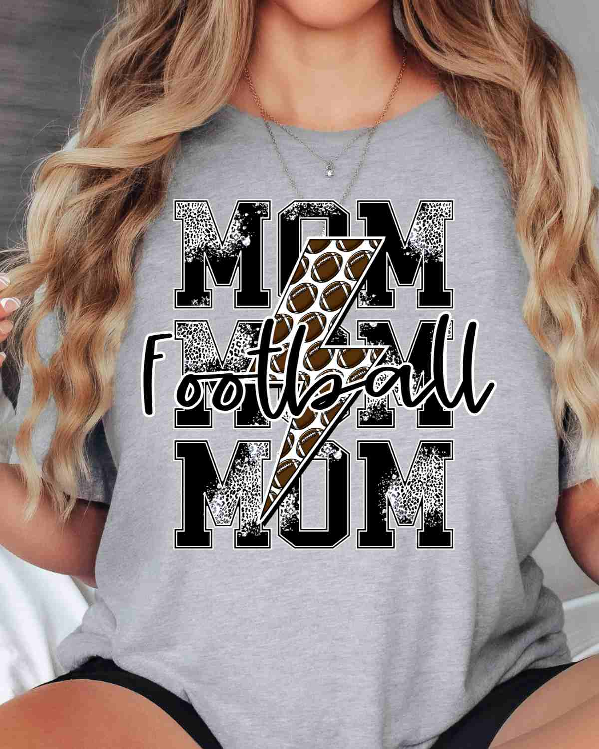 Football Mom Lightning Bolt DTF Transfer