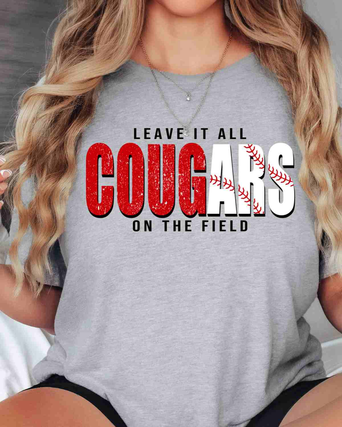 Cougars Baseball Leave it on the Field DTF Transfer