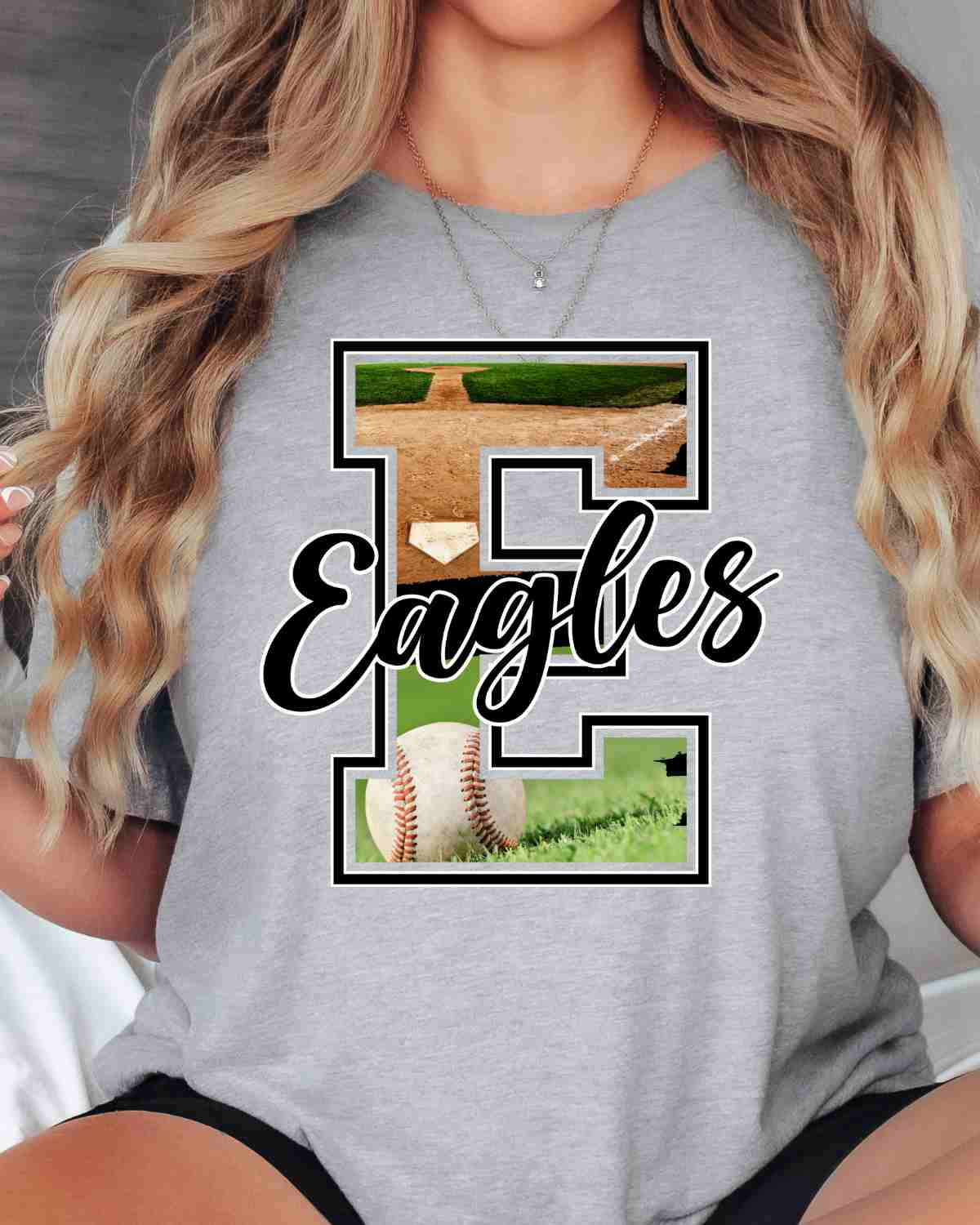 Eagles Baseball Photo Letter DTF Transfer, rusticgracecompany.com