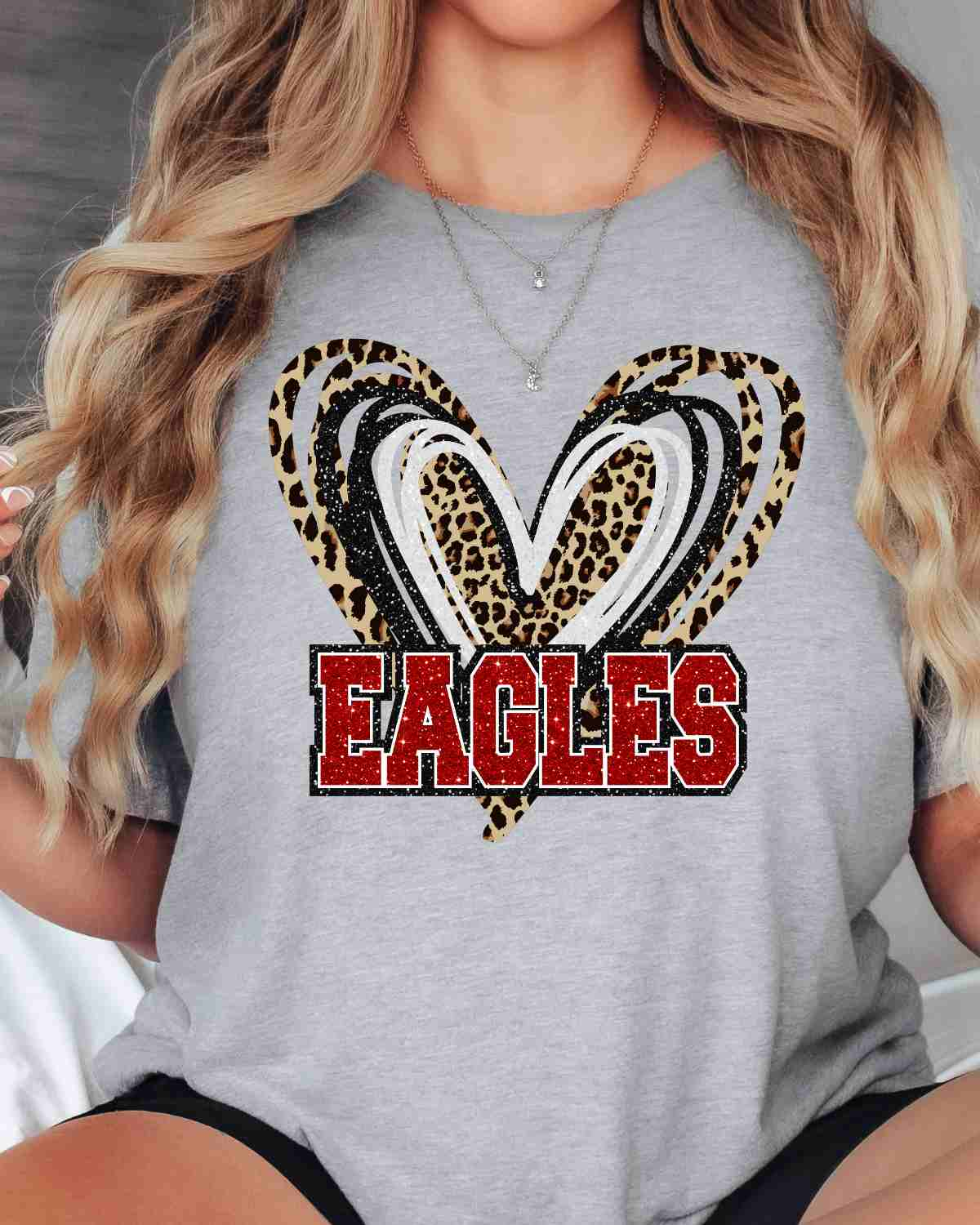 Eagles Triple Heart DTF Transfer