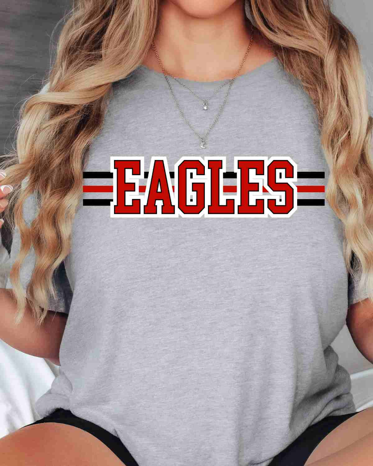 Eagles Word with Lines Transfer