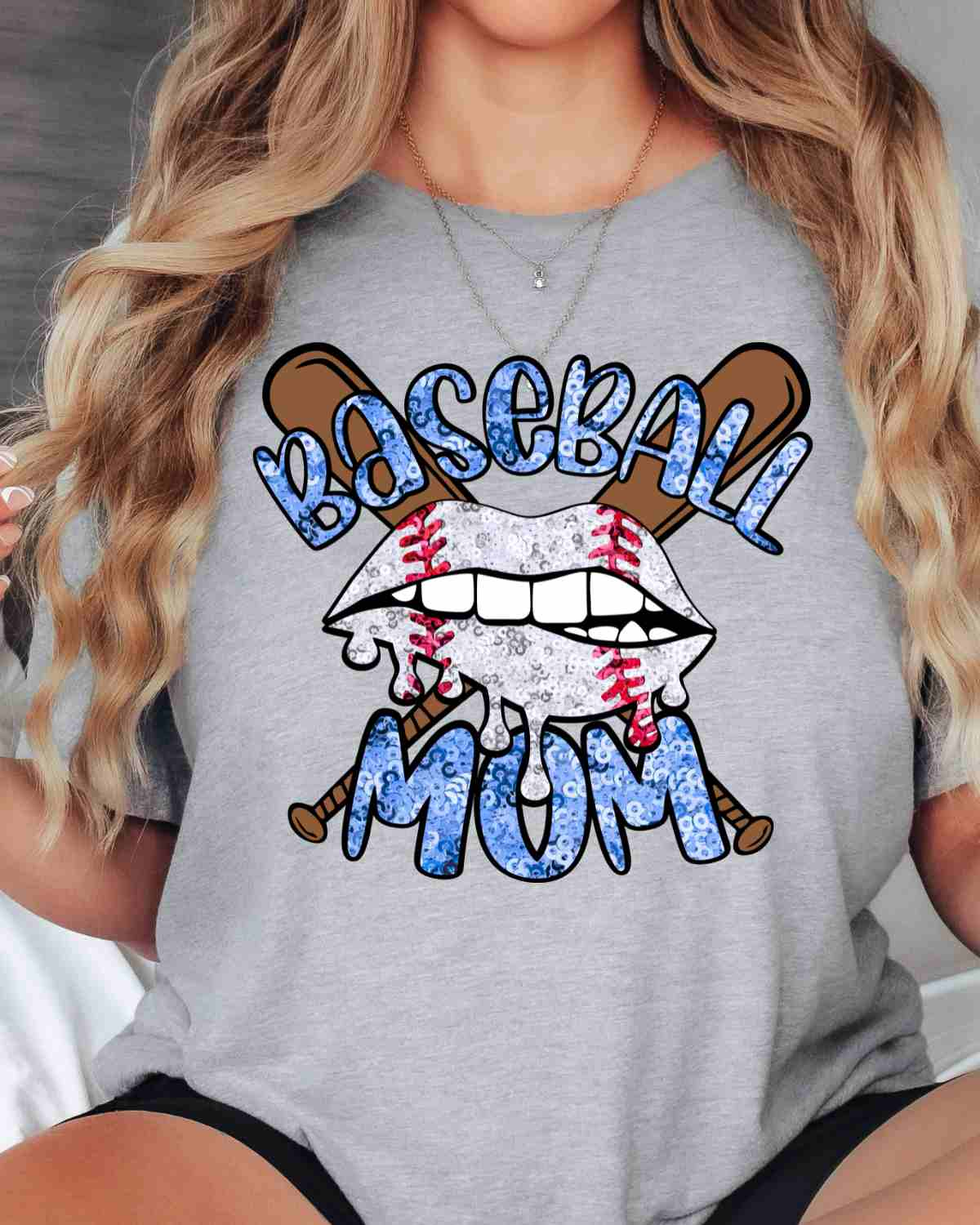 Baseball Mom Bats Crossed DTF Transfer