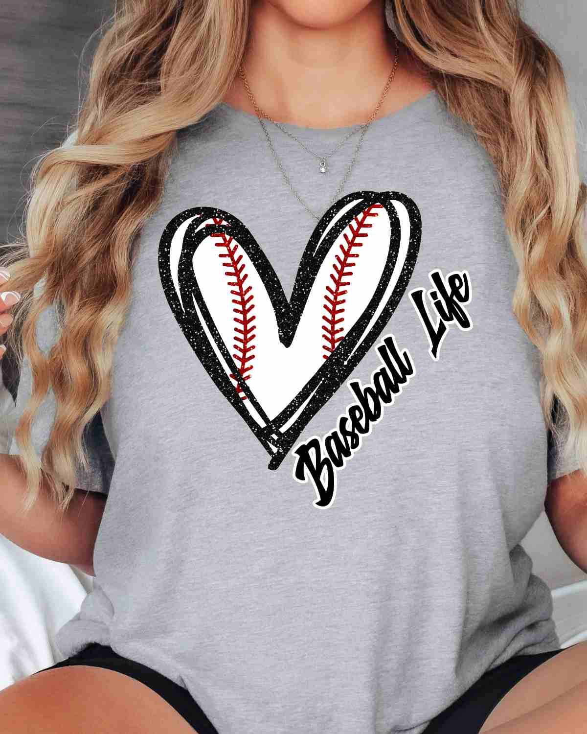 Baseball Life Heart DTF Transfer