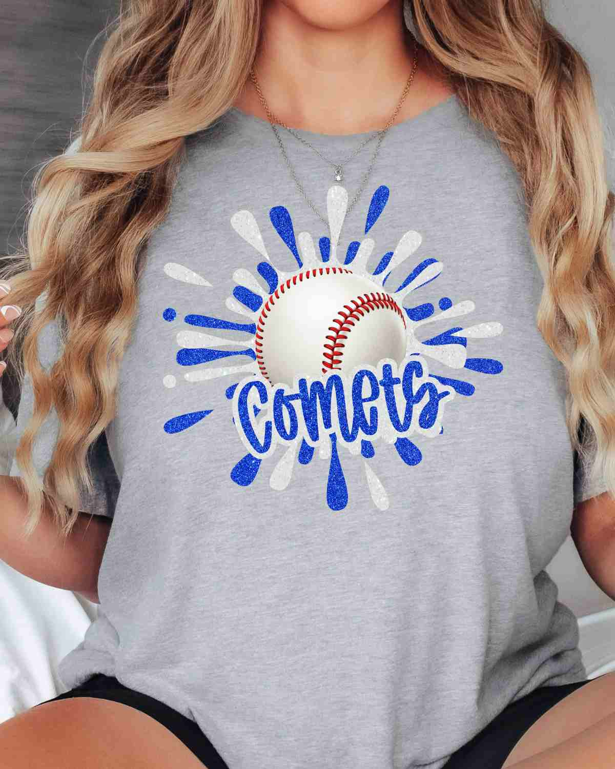 Comets Baseball Splatter DTF Transfer