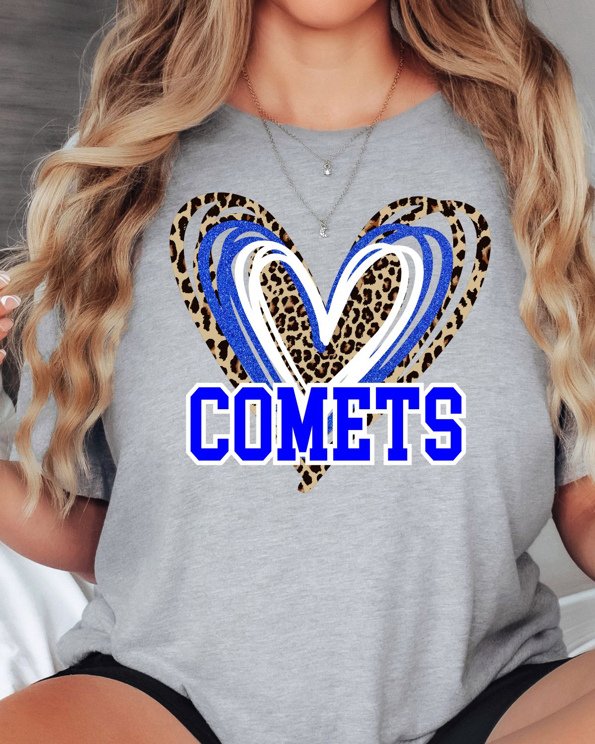 Comets Triple Heart DTF Transfer