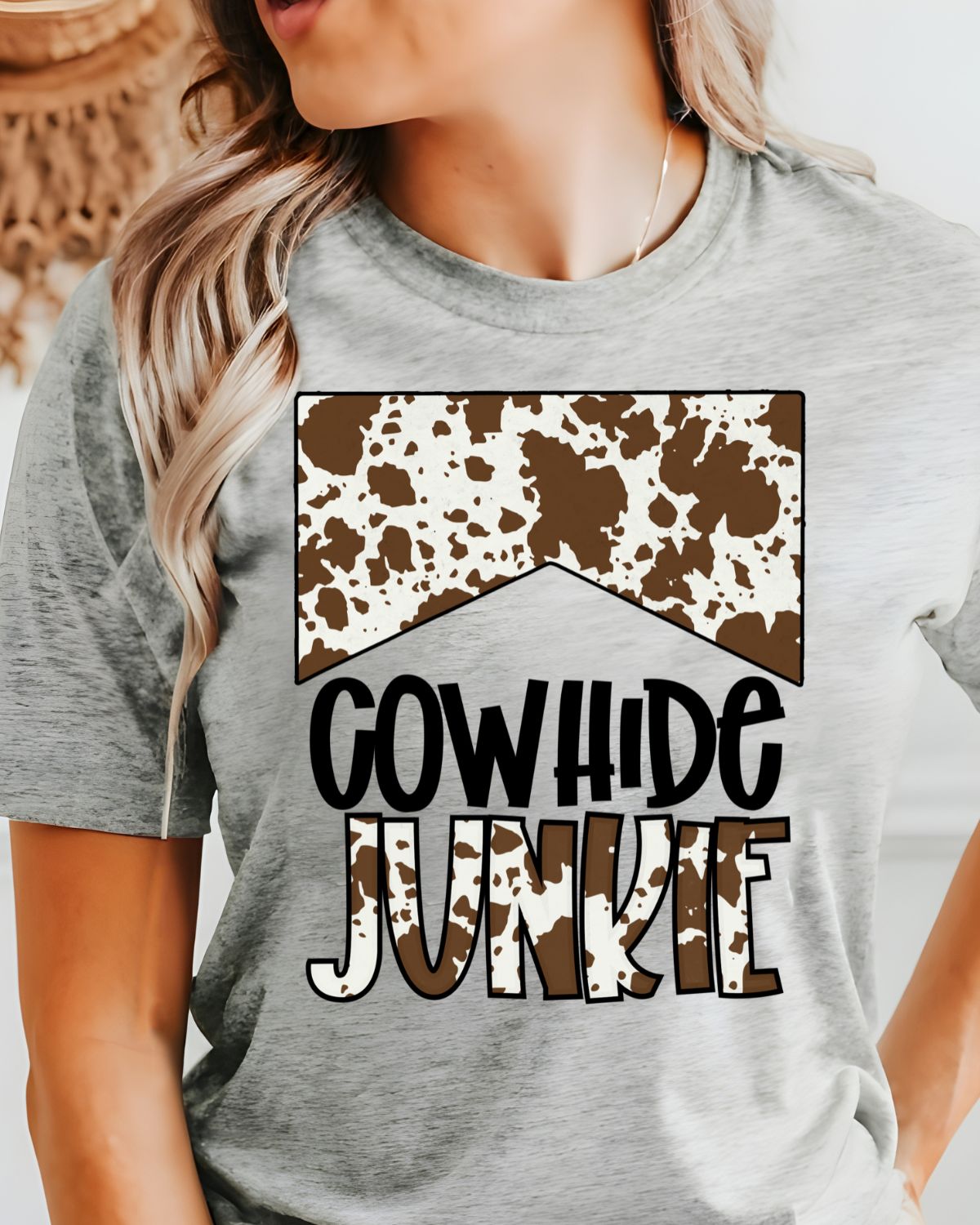 Cowhide Junkie DTF Transfer