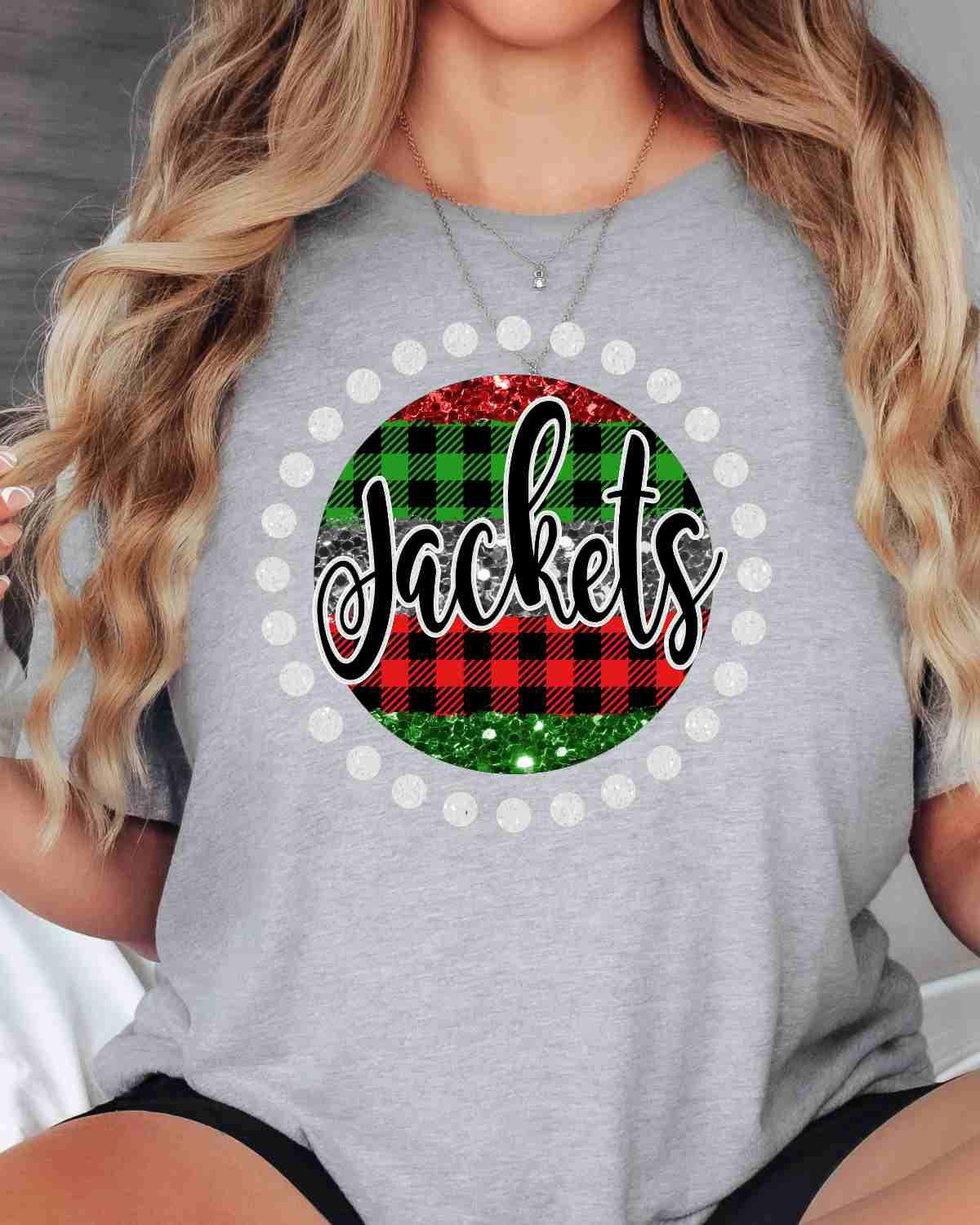 Jackets Christmas Spirit Circle Dot DTF Transfer