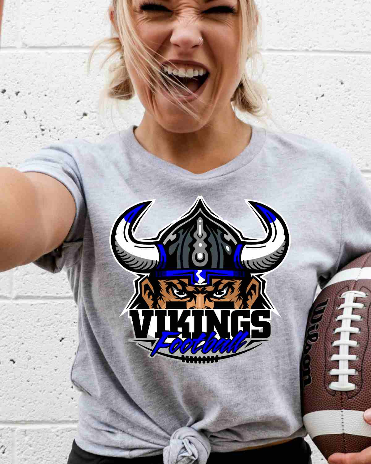 Vikings Football Mascot DTF Transfer