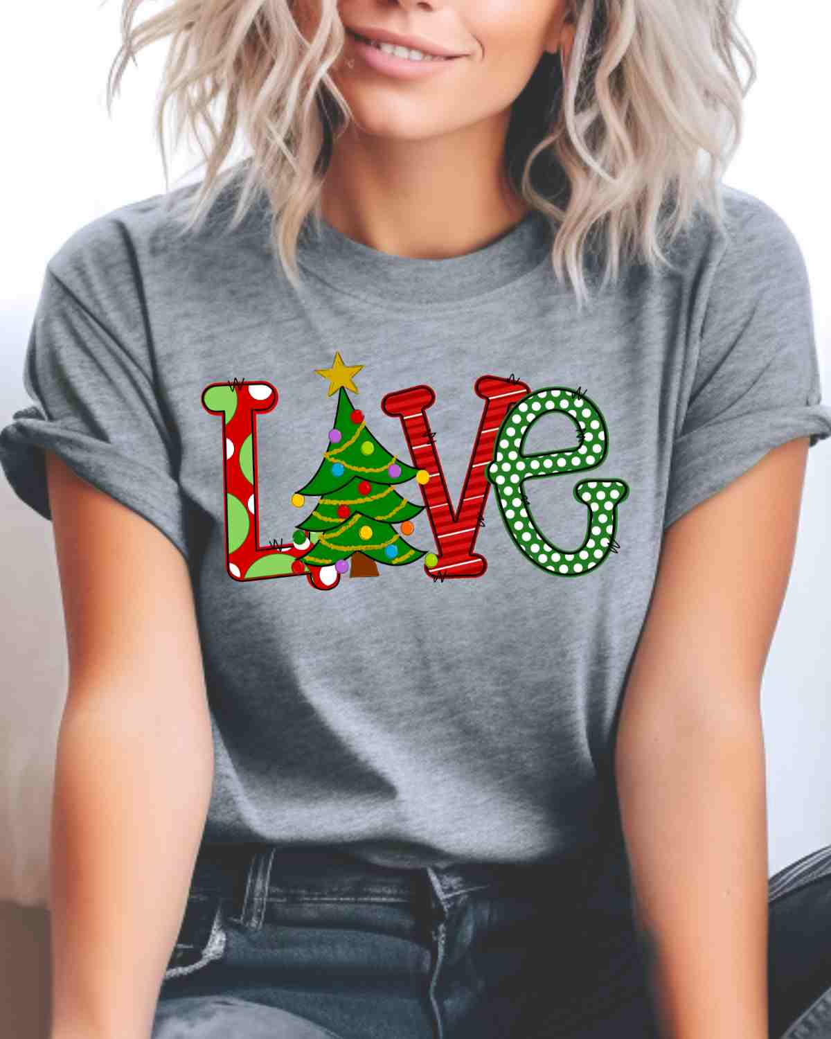 Love Christmas Tree Transfer