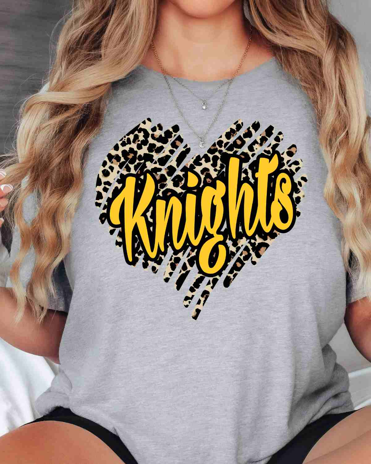 Knights Scribble Heart DTF Transfer