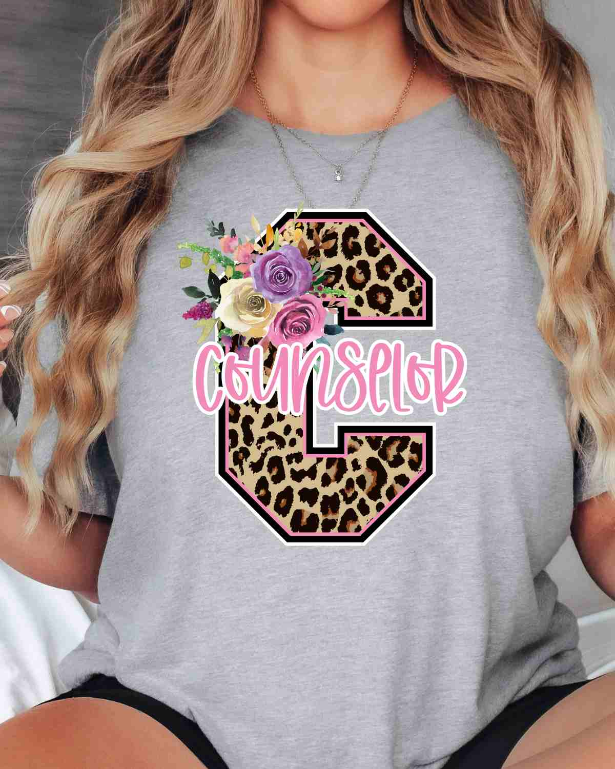 Leopard Counselor Floral Transfer