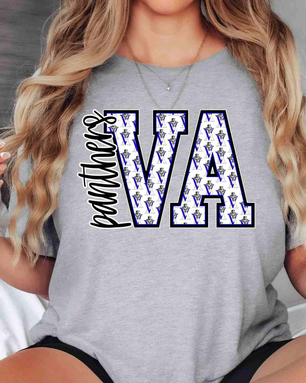 VA Panthers Letter with Logo DTF Transfer