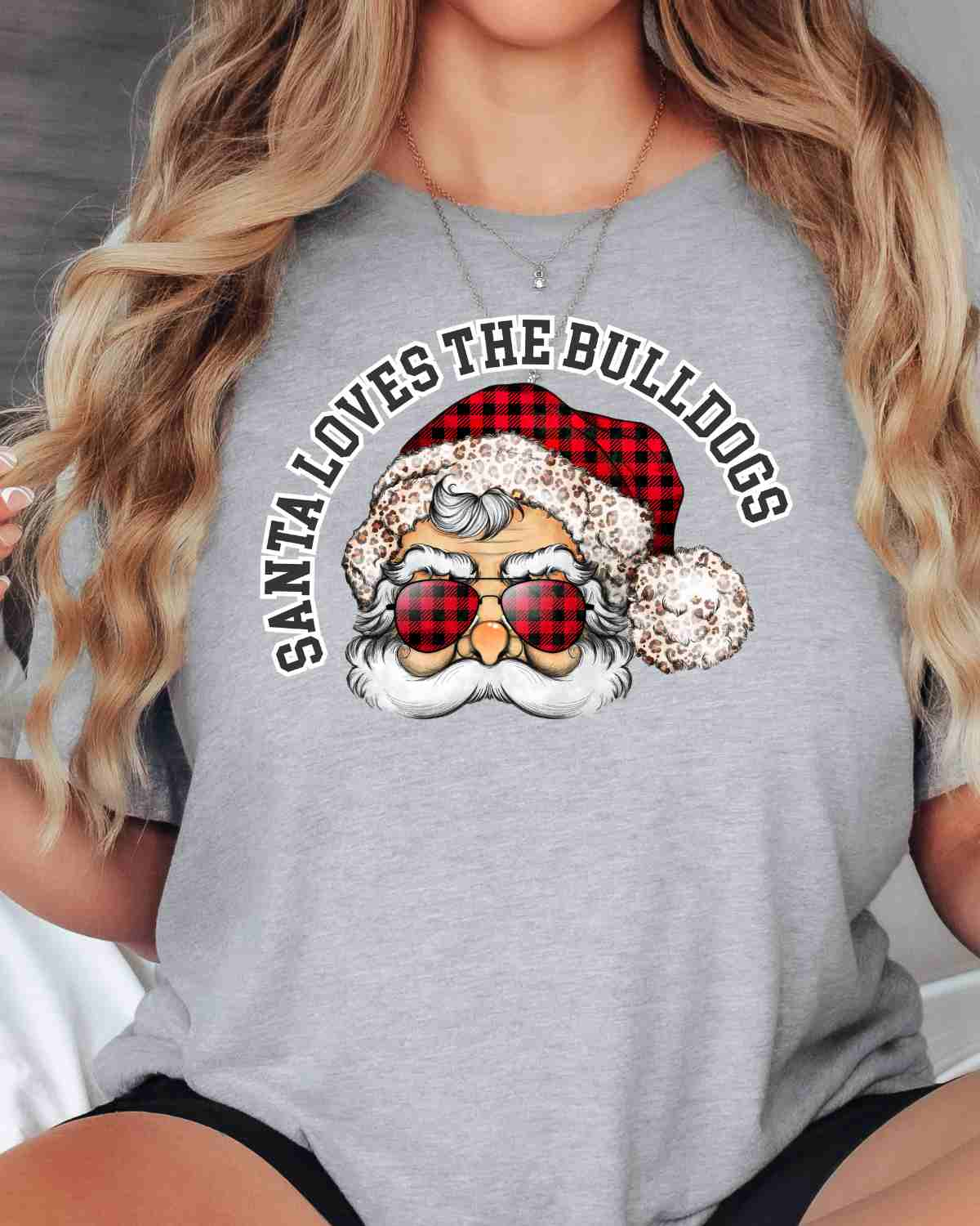 Santa Loves the Bulldogs DTF Transfer