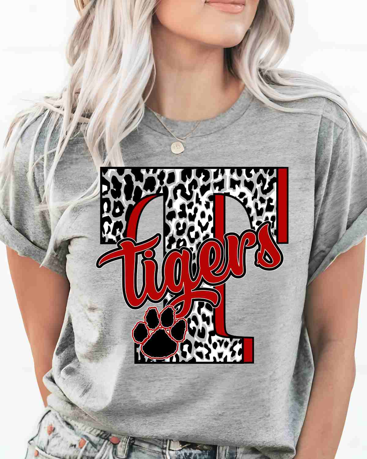 Tigers Leopard Letter with Paw DTF Transfer