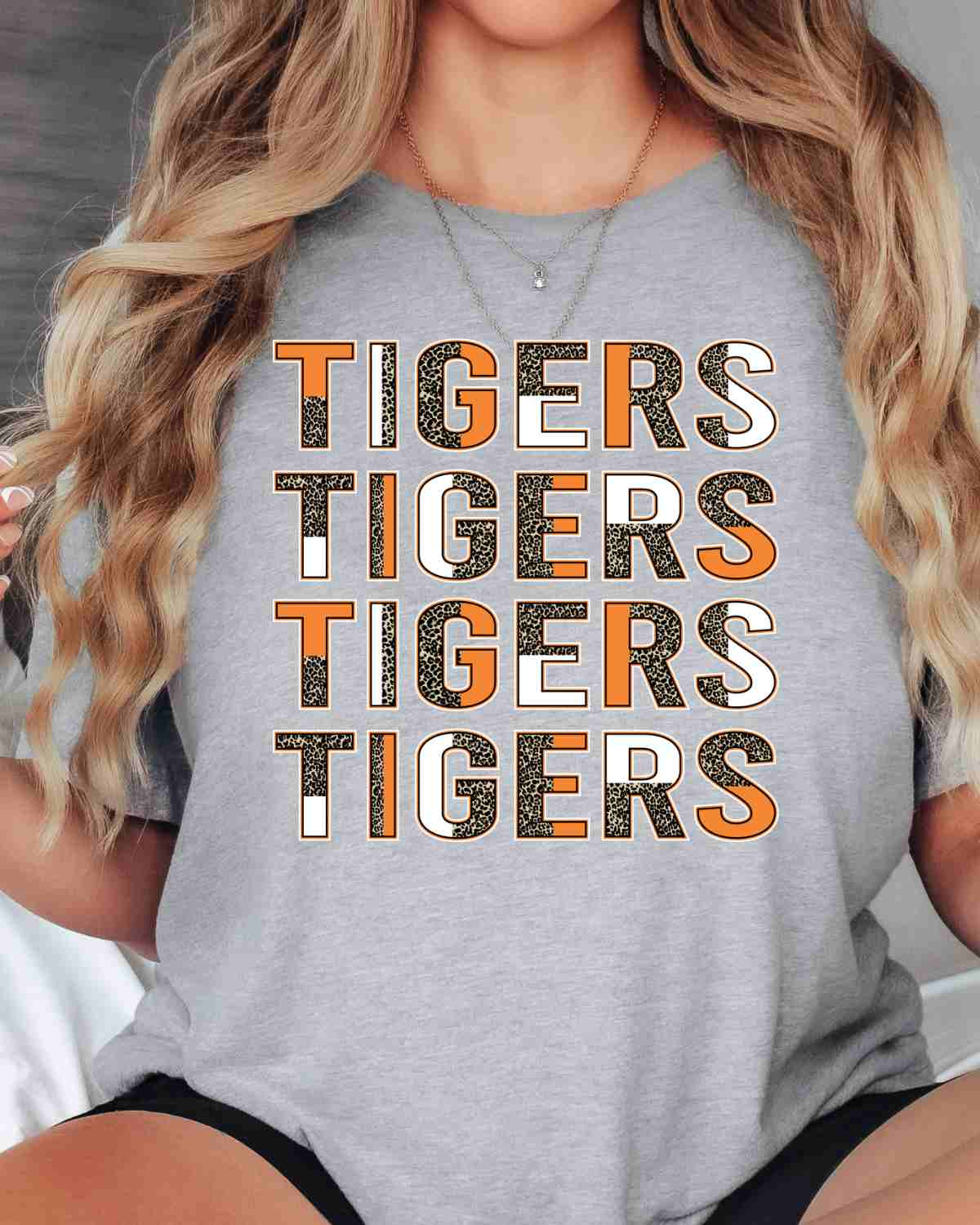 Tigers Repeating Split Lettering DTF Transfer